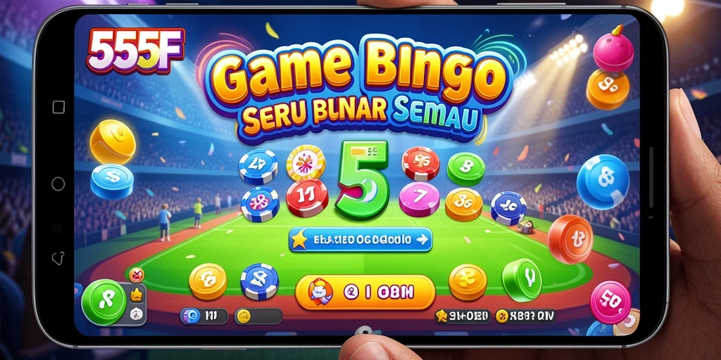 Tampilan gameplay seru dari 555F dalam permainan Bingo.