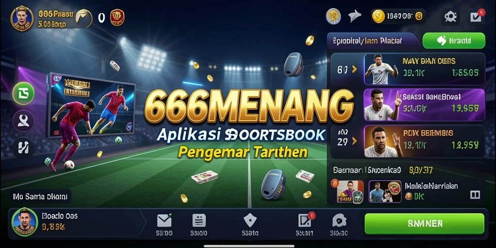 Tampilan antarmuka aplikasi 666MENANG saat melakukan taruhan sportsbook.
