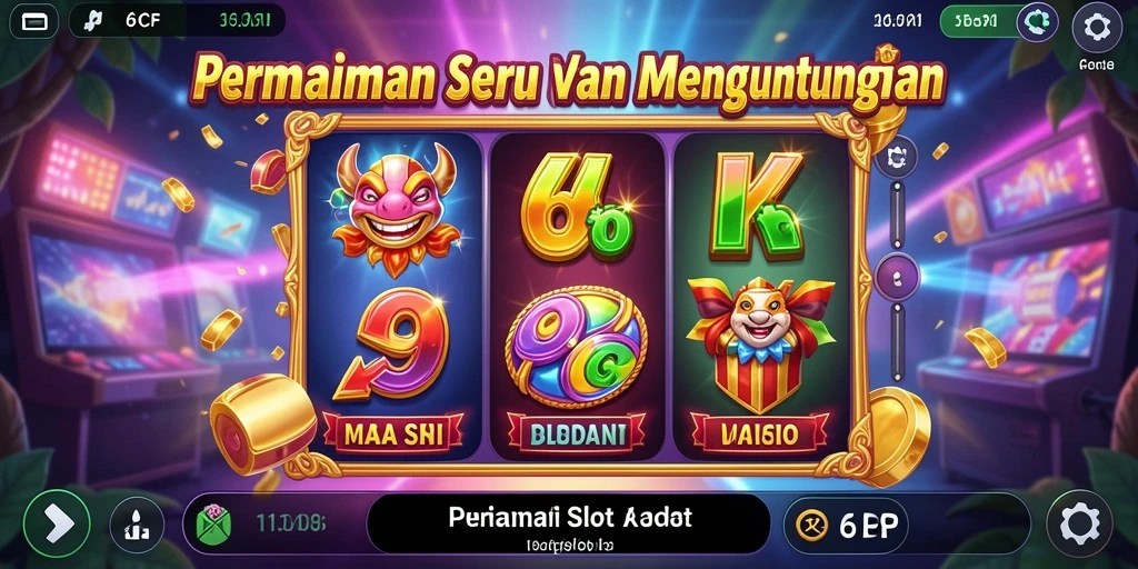Tampilan menarik gameplay slot 6CF yang penuh warna.
