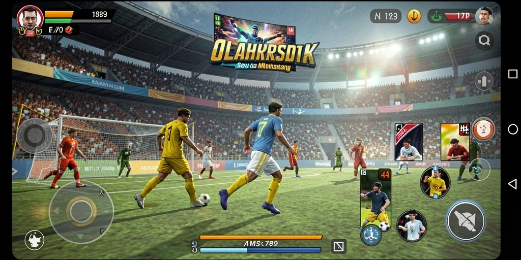 Tangkapan layar gameplay AMS789 menampilkan pertandingan seru antara tim-tim olahraga.