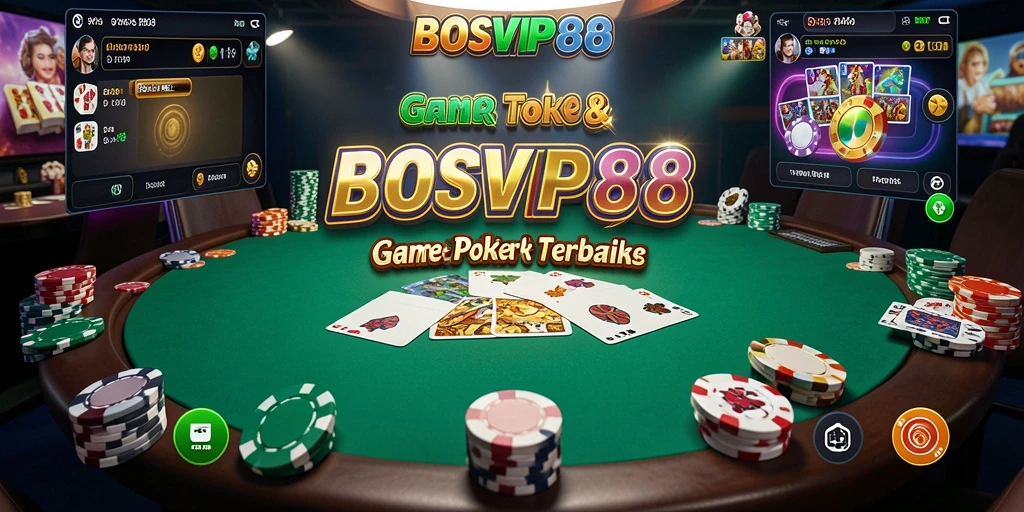 Tampilan gameplay poker yang menarik dan interaktif dalam BOSVIP88.