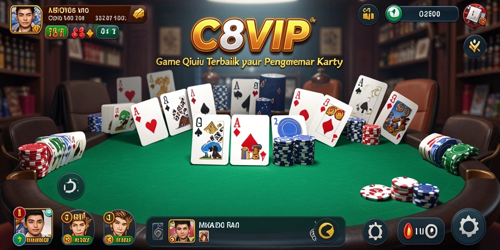 Tangkapan layar C8VIP memperlihatkan gameplay QiuQiu yang seru.