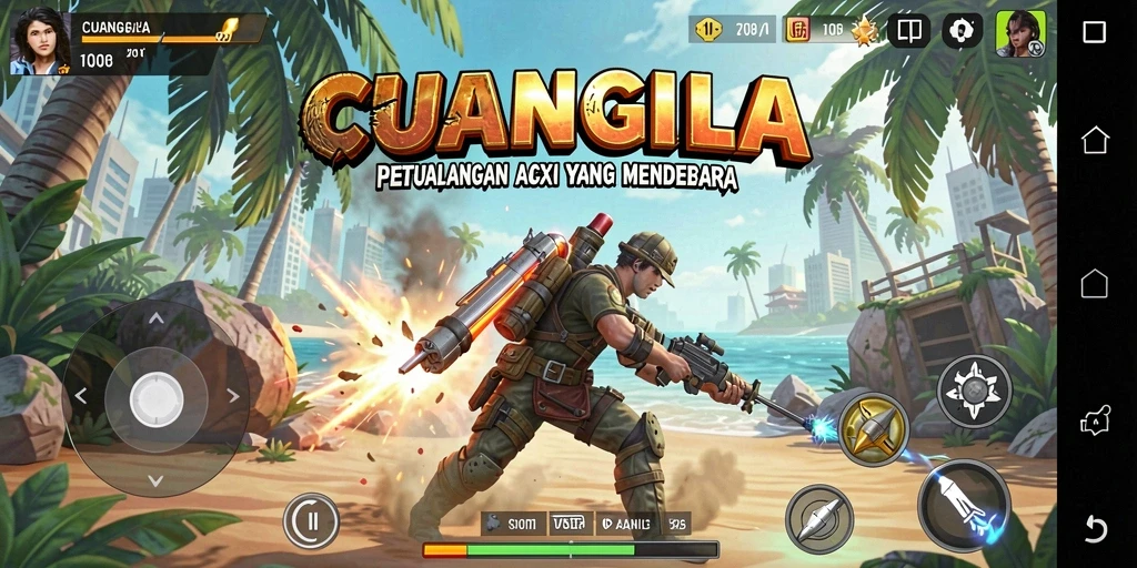 Gameplay seru CUANGILA yang penuh aksi dan tantangan.