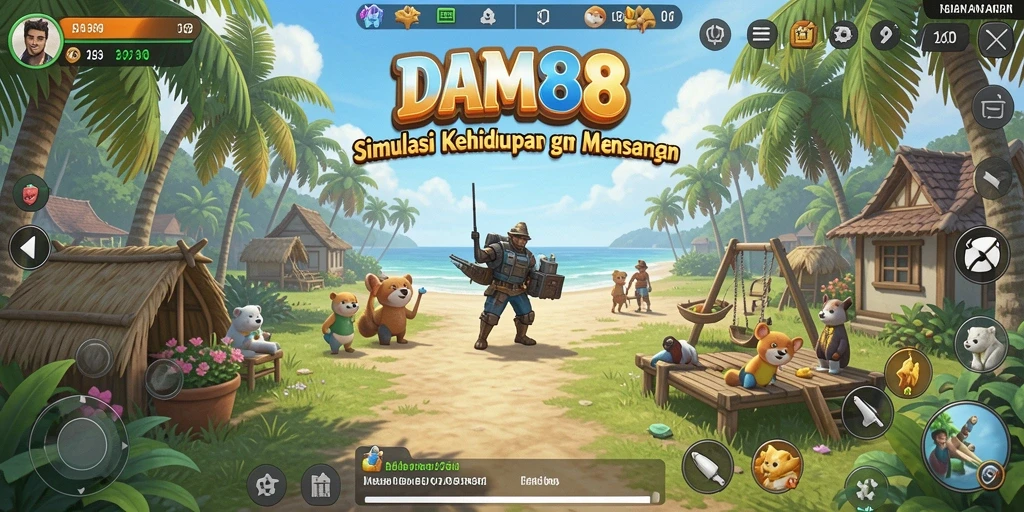 Tampilan gameplay menarik dari DAM88 dengan elemen simulasi yang interaktif.