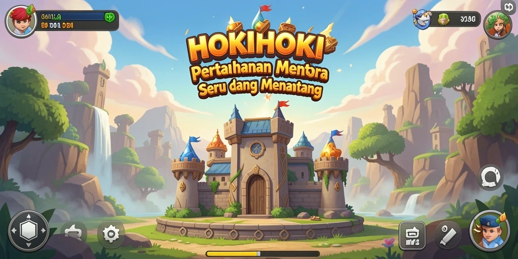 Tangkapan layar HOKIHOKI menampilkan strategi menara dalam pertempuran seru.