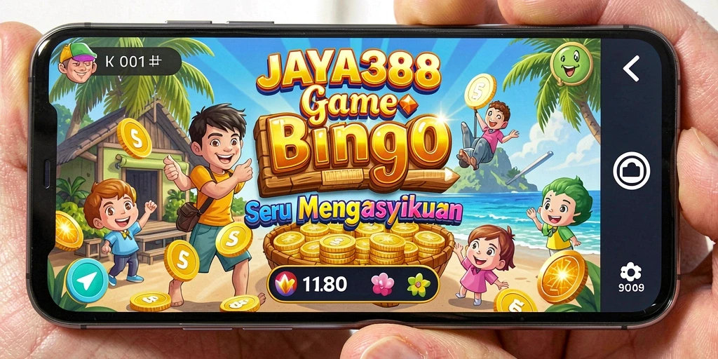 Tampilan gameplay seru dalam aplikasi Bingo JAYA388.
