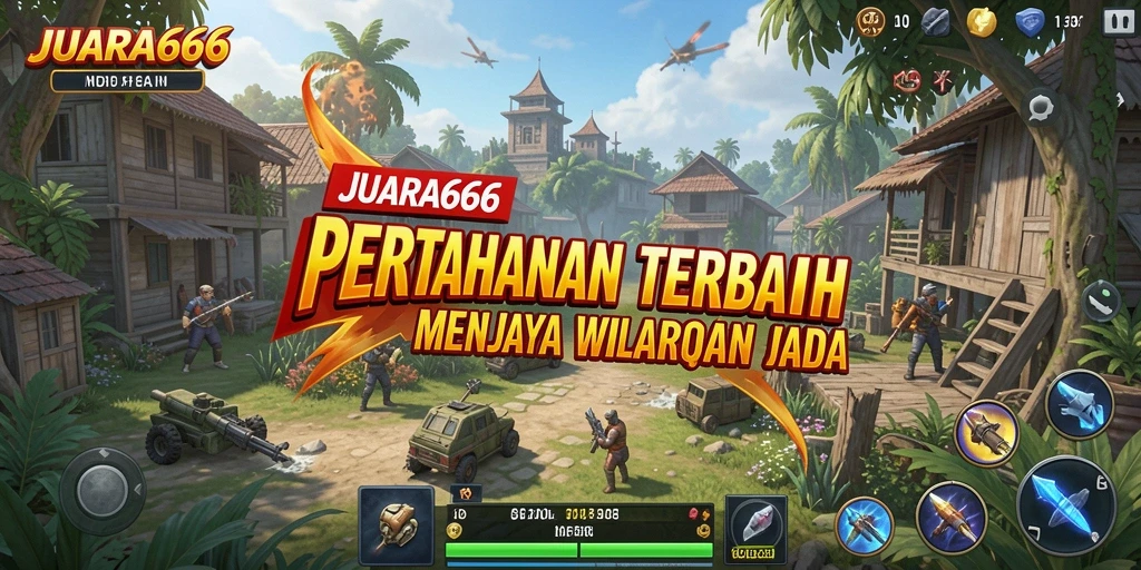 Tampilan menarik dari gameplay Tower Defense JUARA666 yang mengasyikkan.