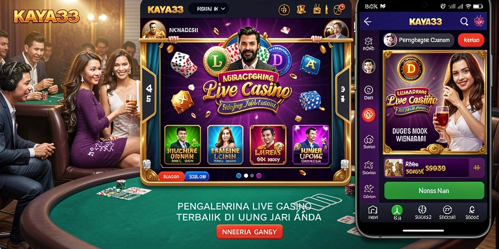 Tampilan gameplay Live Casino yang mendebarkan di KAYA33.