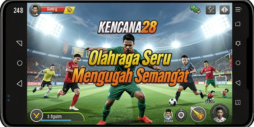 Screenshot gameplay KENCANA28 menampilkan aksi seru olahraga.