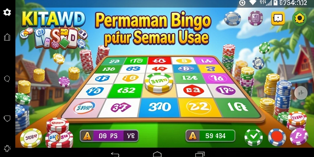 Tampilan utama gameplay Bingo di KITAWD yang seru.