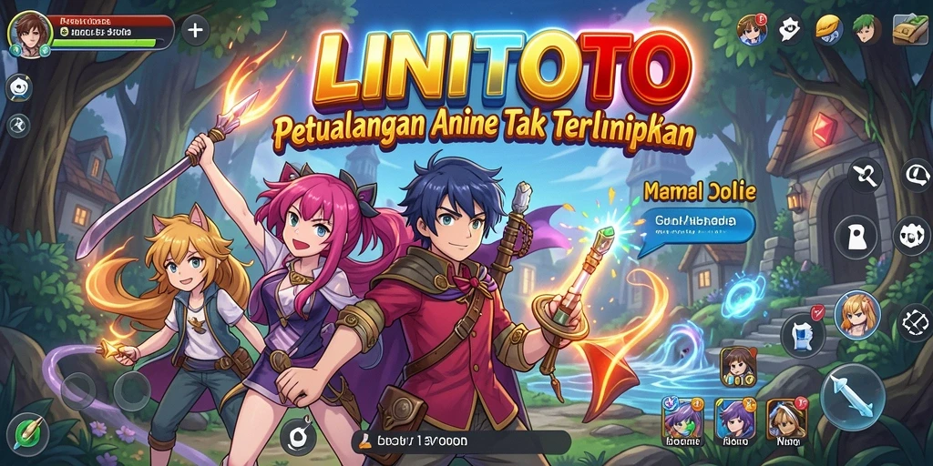 Tampilan menawan dari gameplay Anime LINITOTO yang seru.