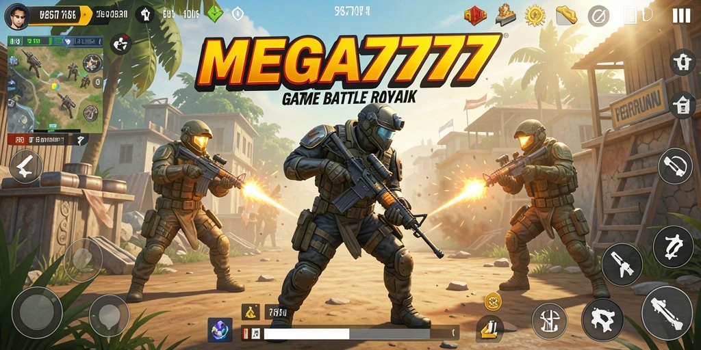 Gameplay MEGA777 dengan grafis menarik dan pertarungan seru.