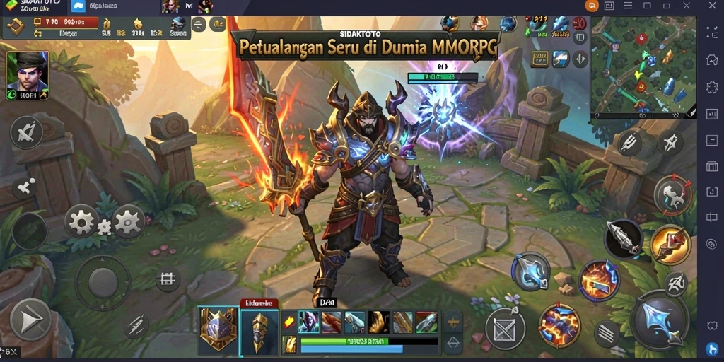Tampilan gameplay SIDAKTOTO yang menampilkan aksi petualangan seru di dunia MMORPG.