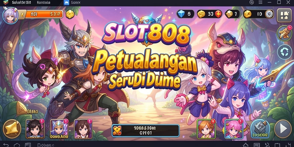 Tampilan gameplay menarik dengan karakter anime ikonik.