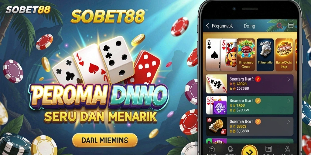 Screenshot utama SOBET88 menampilkan gameplay seru Domino.