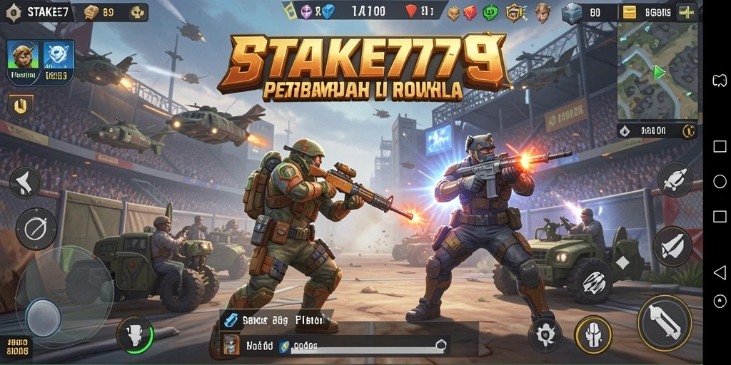 Tampilan aksi seru dalam gameplay Battle Royale STAKE779.