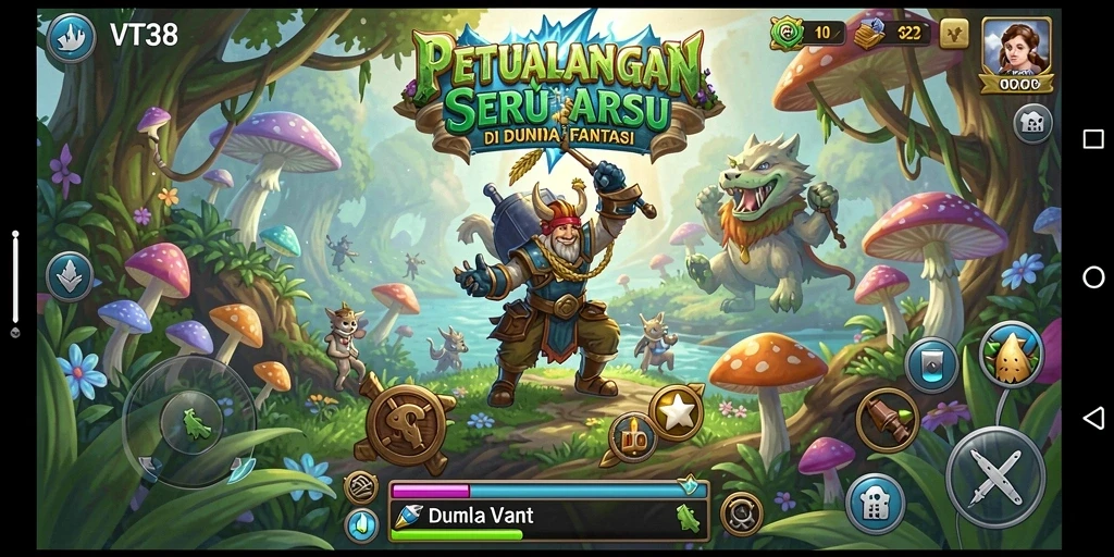 Gameplay menarik dalam RPG dengan petualangan yang mendebarkan.